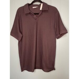 Zara Polo Shirt Mens Size M Black NWT Short Sleeve‎ Textured Knit 0526/440
